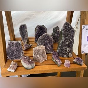 Amethyst clusters